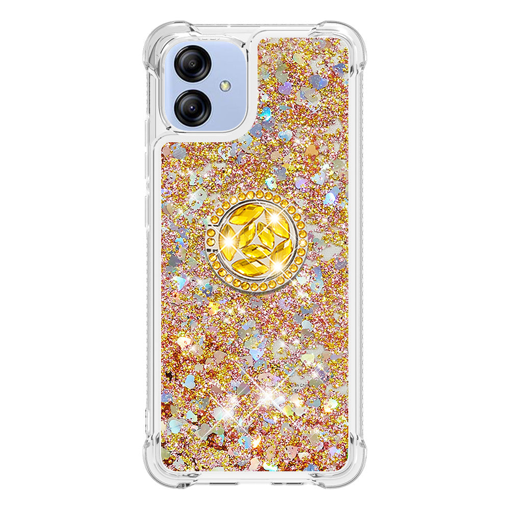 For Samsung Galaxy A04e 4G F04 4G M04 4G YB Quicksand Series-7 Liquid Quicksand TPU Phone Case Ring Kickstand Anti-drop Cover For Samsung Galaxy A04e 4G F04 4G M04 4G YB Quicksand Series-7 Liquid Quicksand TPU Phone Case Ring Kickstand Anti-drop Cover